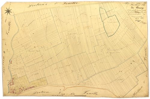 Ciez, cadastre ancien : plan parcellaire de la section C dite du Bourg, feuille 3