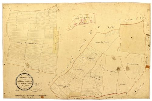 Ciez, cadastre ancien : plan parcellaire de la section G dite des Tisots et des Gaillots, feuille 3