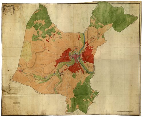 Clamecy, cadastre ancien : plan par masses de cultures