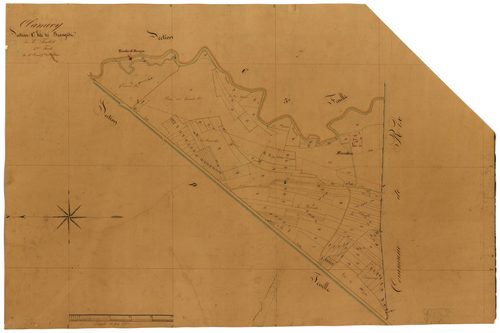 Clamecy, cadastre ancien : plan parcellaire de la section C dite de Beaugis, feuille 4