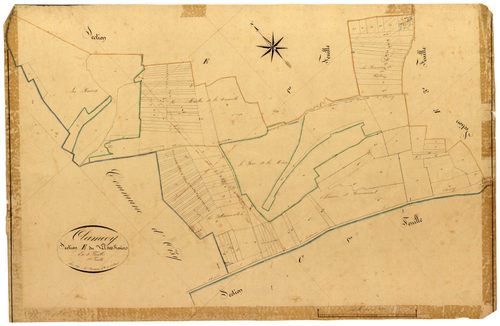 Clamecy, cadastre ancien : plan parcellaire de la section E dite du Val des Rosiers, feuille 2