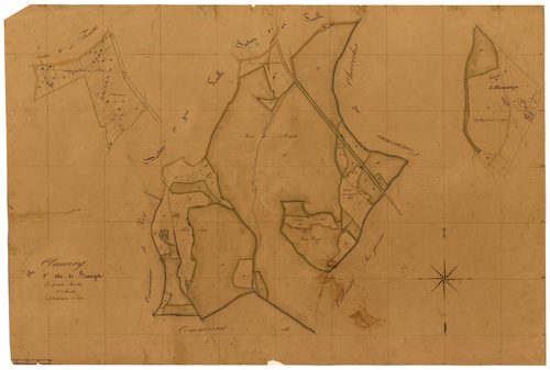 Clamecy, cadastre ancien : plan parcellaire de la section C dite de Beaugis, feuille 2