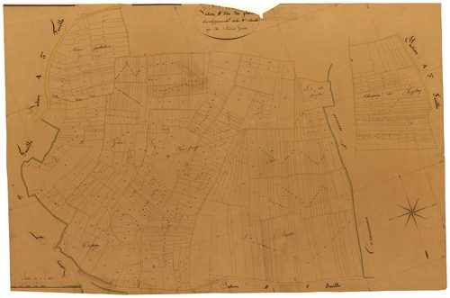 Clamecy, cadastre ancien : plan parcellaire de la section B dite des Grandes Plantes, développement