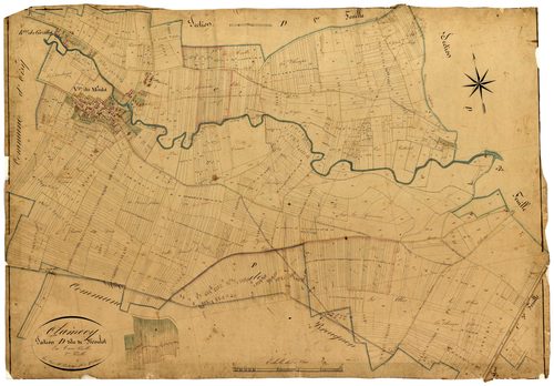 Clamecy, cadastre ancien : plan parcellaire de la section D dite de Moulot, feuille 2