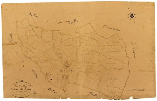 La Collancelle, cadastre ancien : plan parcellaire de la section C dite de Meuré, feuille 2