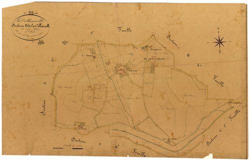 La Collancelle, cadastre ancien : plan parcellaire de la section B dite de la Collancelle, feuille 5