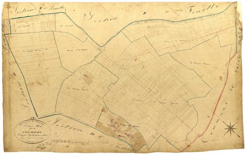 Colméry, cadastre ancien : plan parcellaire de la section D dite de Colméry, feuille 4