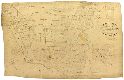 Colméry, cadastre ancien : plan parcellaire de la section G dite des Duprés et du Châtelet, feuille 3