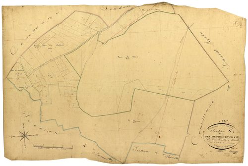 Colméry, cadastre ancien : plan parcellaire de la section G dite des Duprés et du Châtelet, feuille 2