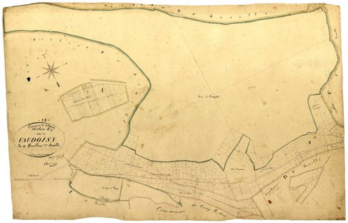 Colméry, cadastre ancien : plan parcellaire de la section B dite de Vaudoisy, feuille 2