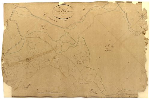 Corancy, cadastre ancien : plan parcellaire de la section C dite de la Manille, feuille 1