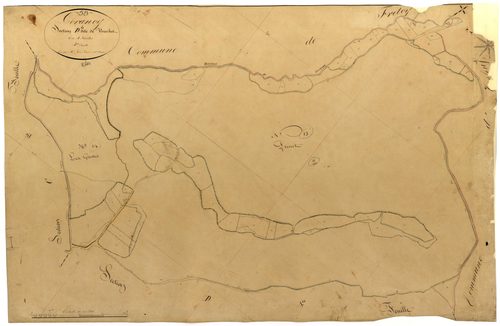 Corancy, cadastre ancien : plan parcellaire de la section D dite de Vouchot, feuille 4