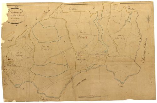 Corancy, cadastre ancien : plan parcellaire de la section C dite de la Manille, feuille 5