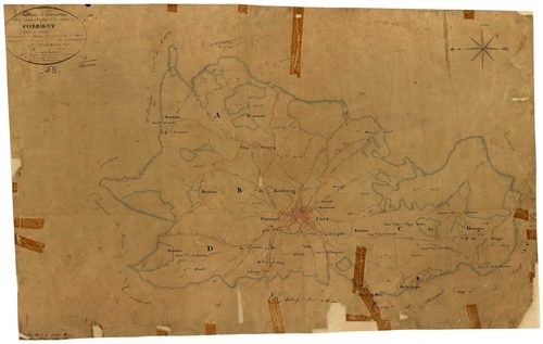 Corbigny, cadastre ancien : tableau d'assemblage