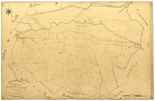 Corbigny, cadastre ancien : plan parcellaire de la section C dite des Granges, feuille 4