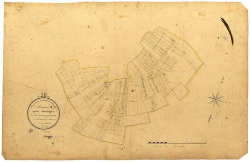 Corvol-d'Embernard, cadastre ancien : plan parcellaire de la section A dite de Trécy, feuille 2, développement