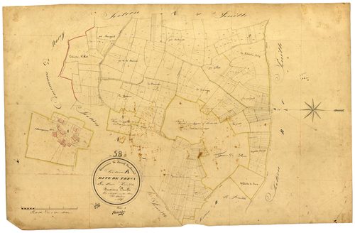 Corvol-d'Embernard, cadastre ancien : plan parcellaire de la section A dite de Trécy, feuille 2