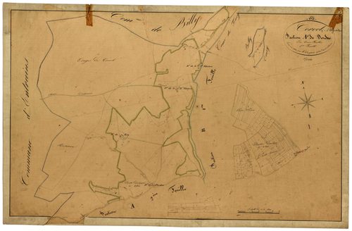 Corvol-l'Orgueilleux, cadastre ancien : plan parcellaire de la section A dite de Dordres, feuille 1