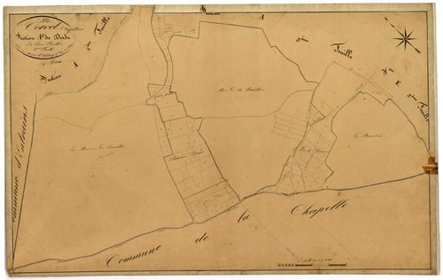 Corvol-l'Orgueilleux, cadastre ancien : plan parcellaire de la section A dite de Dordres, feuille 2