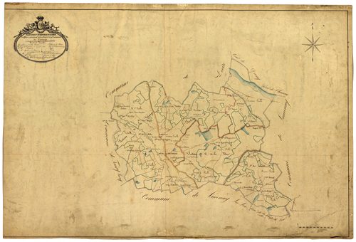 Cossaye, cadastre ancien : tableau d'assemblage