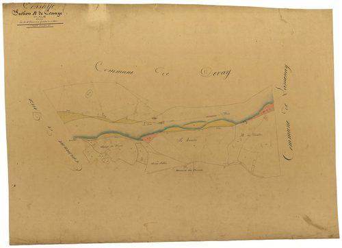 Cossaye, cadastre ancien : plan parcellaire de la section B dite de Cossaye, feuille 3, annexe