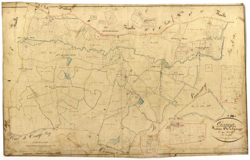 Cossaye, cadastre ancien : plan parcellaire de la section A dite de la Grange, feuille 2