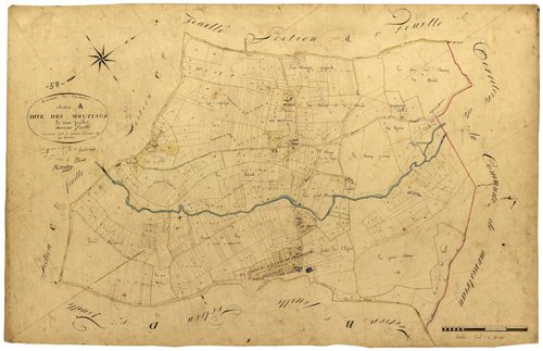 Couloutre, cadastre ancien : plan parcellaire de la section A dite des Moutiaux, feuille 2