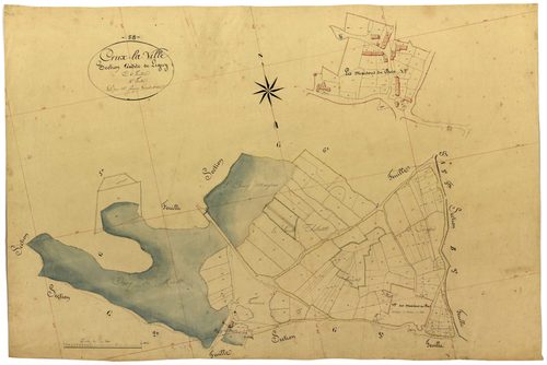 Crux-la-Ville, cadastre ancien : plan parcellaire de la section G dite de Ligny, feuille 4