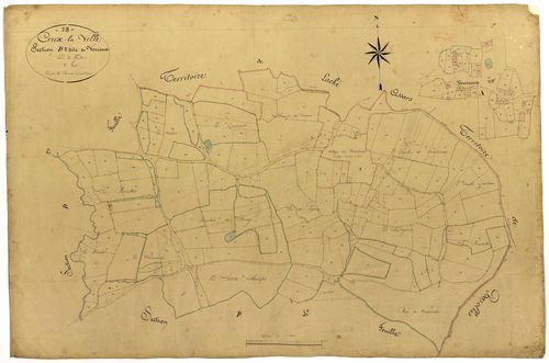 Crux-la-Ville, cadastre ancien : plan parcellaire de la section D dite de Vorroux, feuille 3