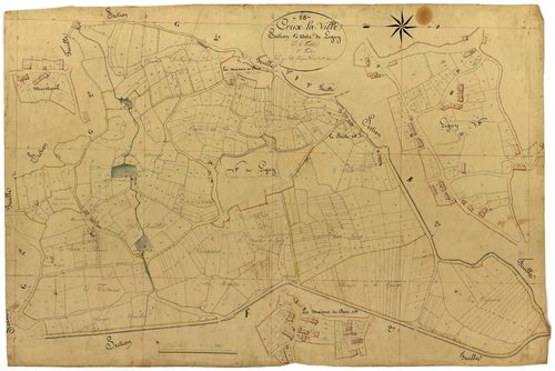 Crux-la-Ville, cadastre ancien : plan parcellaire de la section G dite de Ligny, feuille 3