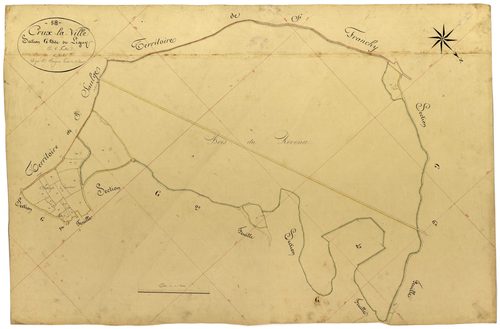 Crux-la-Ville, cadastre ancien : plan parcellaire de la section G dite de Ligny, feuille 5