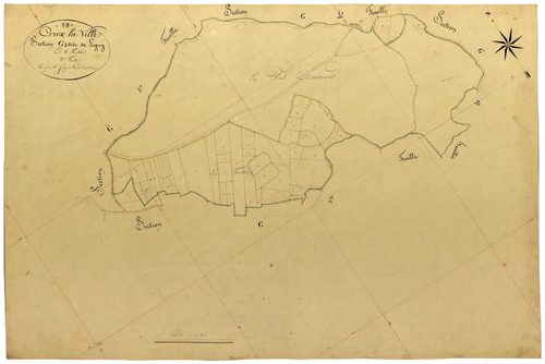 Crux-la-Ville, cadastre ancien : plan parcellaire de la section G dite de Ligny, feuille 2