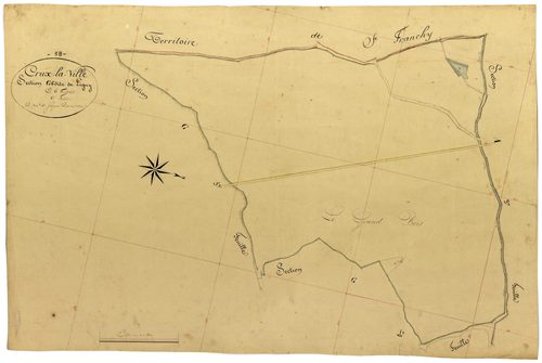 Crux-la-Ville, cadastre ancien : plan parcellaire de la section G dite de Ligny, feuille 6