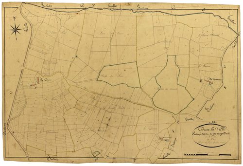 Crux-la-Ville, cadastre ancien : plan parcellaire de la section F dite de Montpillard, feuille 2
