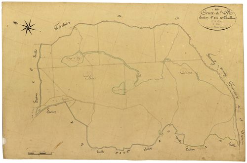 Crux-la-Ville, cadastre ancien : plan parcellaire de la section A dite de Chailluée, feuille 3