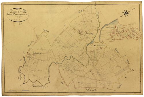 Crux-la-Ville, cadastre ancien : plan parcellaire de la section E dite de Marmantray, feuille 5