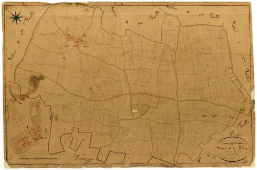 Cuncy-lès-Varzy, cadastre ancien : plan parcellaire de la section C dite de Mhers, feuille 1