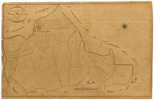 Cuncy-lès-Varzy, cadastre ancien : plan parcellaire de la section A dite de Cuncy, feuille 1