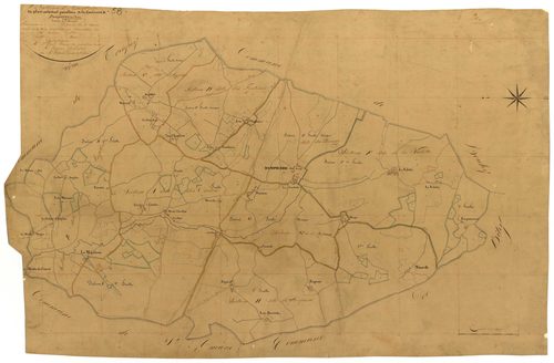 Dampierre-sous-Bouhy, cadastre ancien : tableau d'assemblage