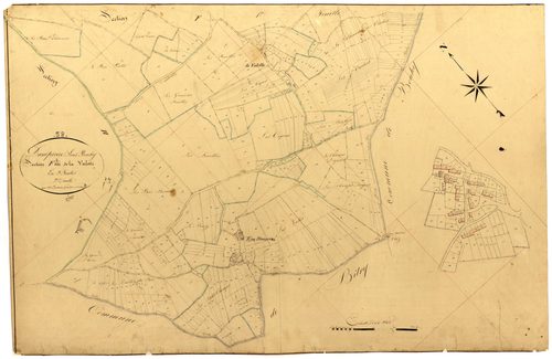 Dampierre-sous-Bouhy, cadastre ancien : plan parcellaire de la section F dite de la Valotte, feuille 2