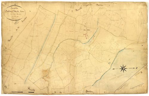 Decize, cadastre ancien : plan parcellaire de la section C dite de Tort, feuille 2