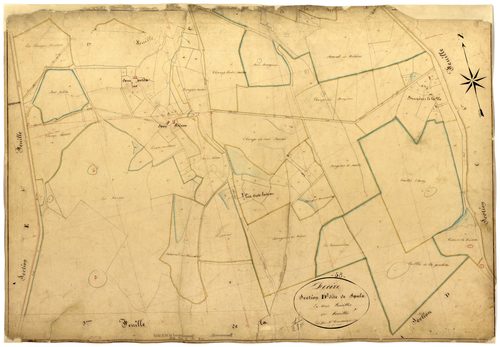 Decize, cadastre ancien : plan parcellaire de la section D dite de Saulx, feuille 2