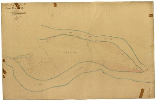 Decize, cadastre ancien : plan parcellaire de la section A dite de la Ville, feuille 3, annexe