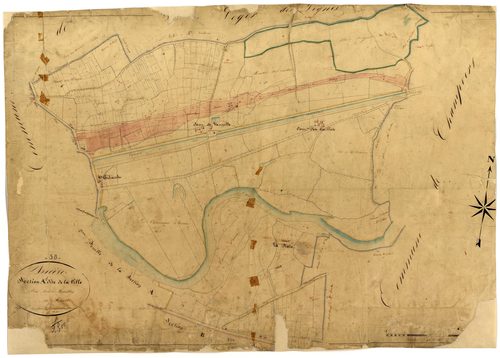 Decize, cadastre ancien : plan parcellaire de la section A dite de la Ville, feuille 1