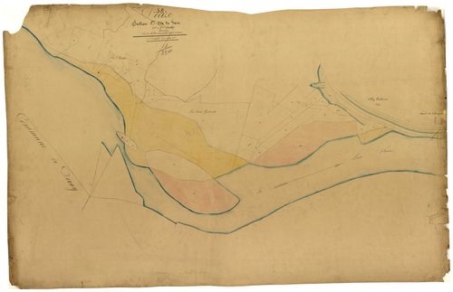 Decize, cadastre ancien : plan parcellaire de la section C dite de Tort, feuilles 2 et 5, annexe
