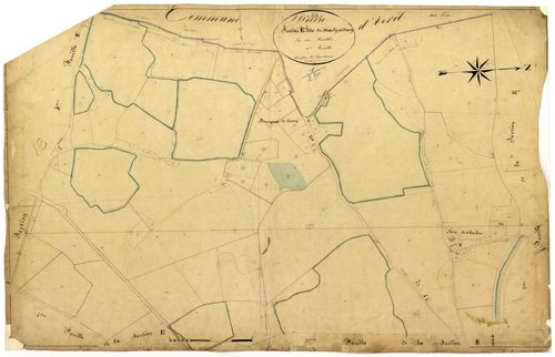 Decize, cadastre ancien : plan parcellaire de la section E dite de Marly et Crécy, feuille 6