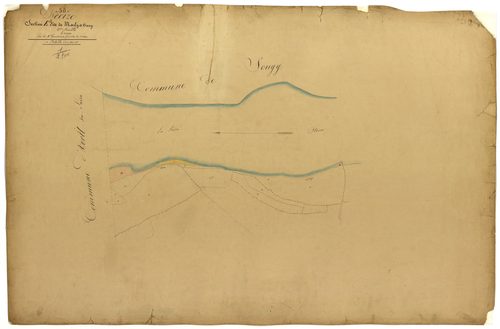 Decize, cadastre ancien : plan parcellaire de la section E dite de Marly et Crécy, feuille 2, annexe