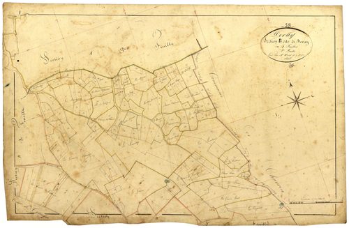 Devay, cadastre ancien : plan parcellaire de la section B dite de Devay, feuille 4