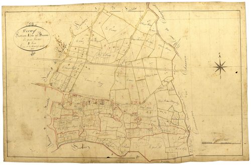 Devay, cadastre ancien : plan parcellaire de la section A dite des Brosses, feuille 3