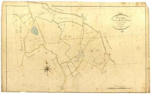 Devay, cadastre ancien : plan parcellaire de la section A dite des Brosses, feuille 2